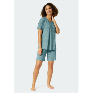 Schiesser Damen Schlafanzug kurz Minimal Comfort Fit