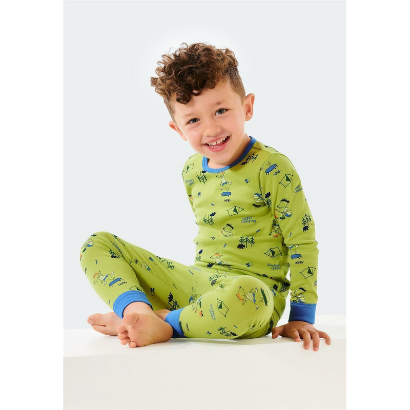 ASHION Jungen Schlafanzug Langarm Pyjama-Set Aus Baumwolle Zweiteilige Schlafanzüge Kinder Nachtwäsche 